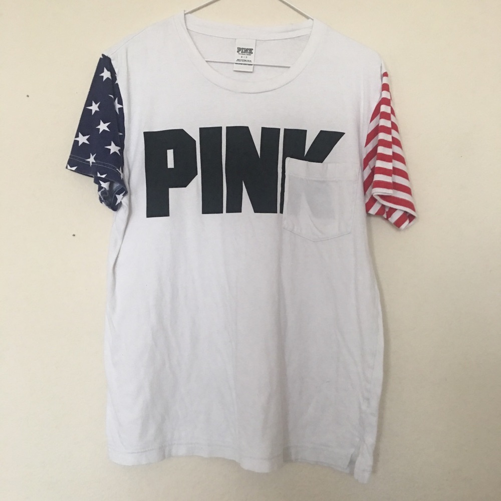 VICTORIA’S SECRET PINK American flag tee